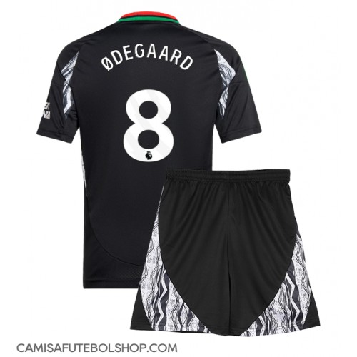 Camisa de time de futebol Arsenal Martin Odegaard #8 Replicas 2º Equipamento Infantil 2024-25 Manga Curta (+ Calças curtas)